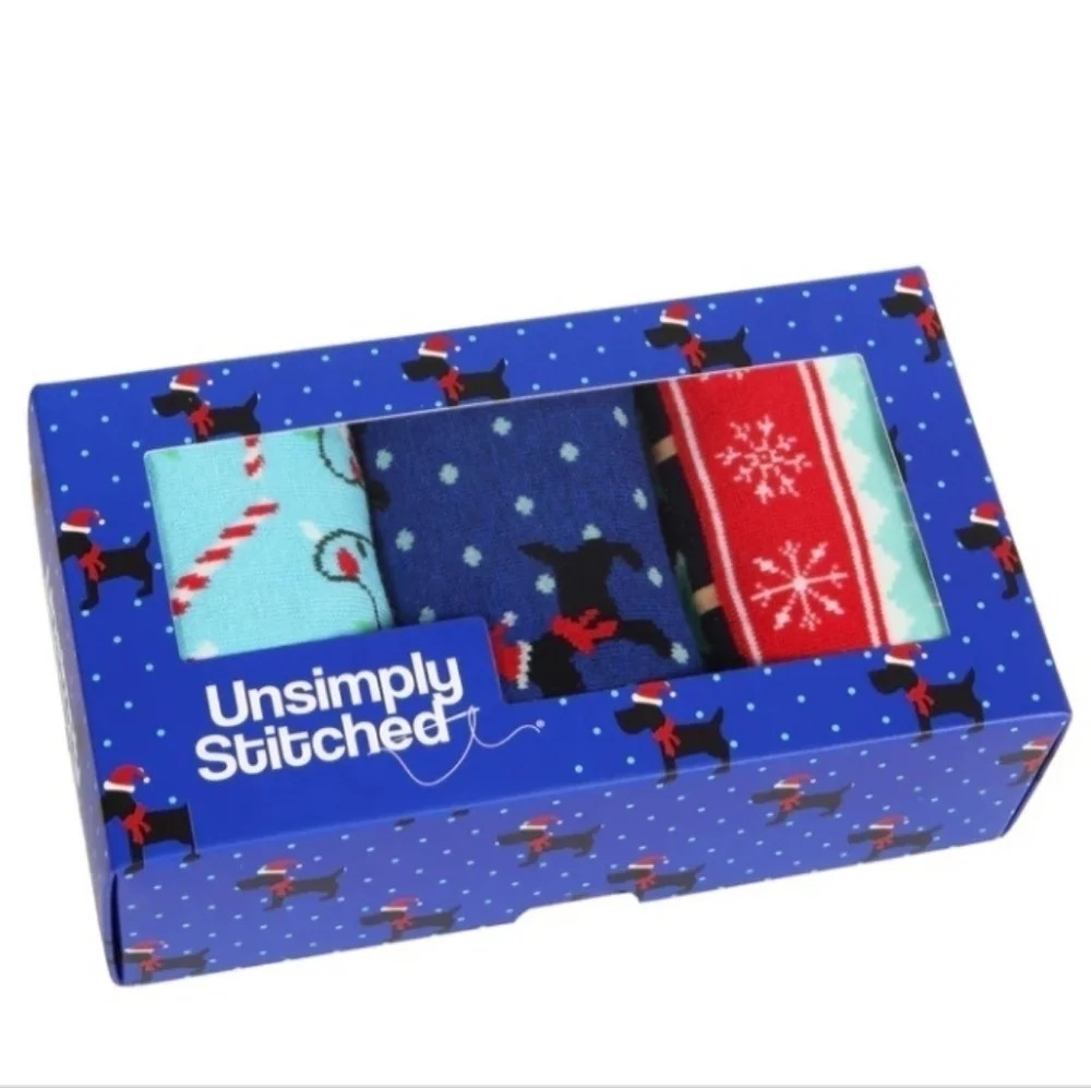 Unsimply Stitched Scottish Christmas  Socks Gift Set